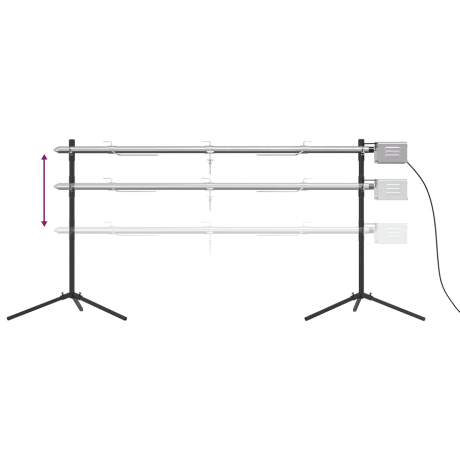 Barbecue Grill- En Bakset Automatisch Roestvrij Staal 150 x 46.5 x 82.5 cm