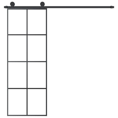 Schuifdeur Met Beslag Esg-Glas En Aluminium 76 x 205 cm 4x2 rooster