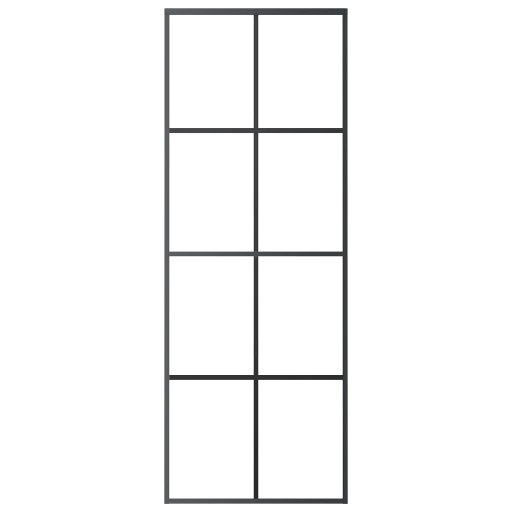 Schuifdeur Met Beslag Esg-Glas En Aluminium 76 x 205 cm 4x2 rooster