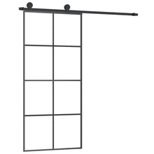 Schuifdeur Met Beslag Esg-Glas En Aluminium 90 x 205 cm 4x2 rooster