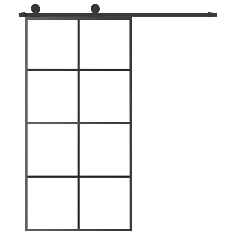 Schuifdeur Met Beslag 02,5X205 Cm Esg-Glas En Aluminium
