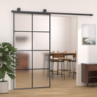 Sliding door with fittings 102.5x205 cm ESG glass and aluminum