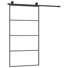 Schuifdeur Met Beslag 02,5X205 Cm Esg-Glas En Aluminium 102.5 x 205 cm 3 horizontale stangen