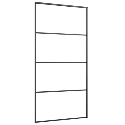 Schuifdeur Met Beslag 02,5X205 Cm Esg-Glas En Aluminium 102.5 x 205 cm 3 horizontale stangen