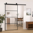 Schuifdeur met beslag 102,5x205 cm glas aluminium