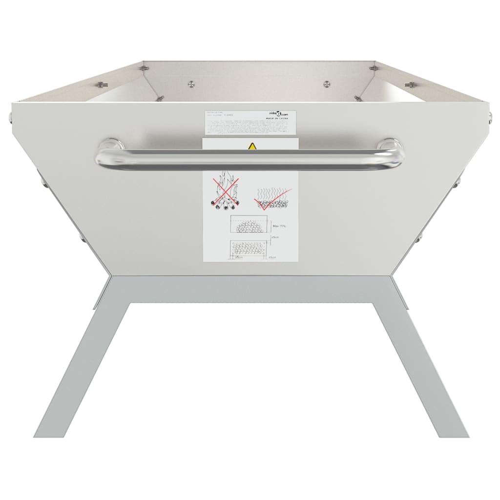 Barbecueplaat Roestvrij Staal Zilverkleurig 158 x 42 x 31 cm