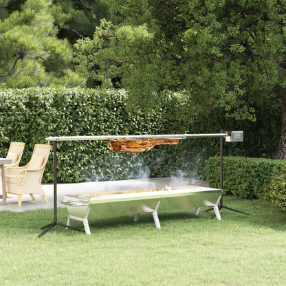 Barbecueplaat Roestvrij Staal Zilverkleurig 158 x 42 x 31 cm