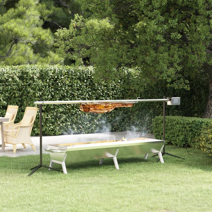 Barbecueplaat Roestvrij Staal Zilverkleurig 158 x 42 x 31 cm