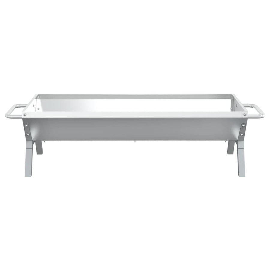 Barbecueplaat 118X42X30,5 Cm Roestvrij Staal Zilverkleurig 118 x 42 x 30.5 cm