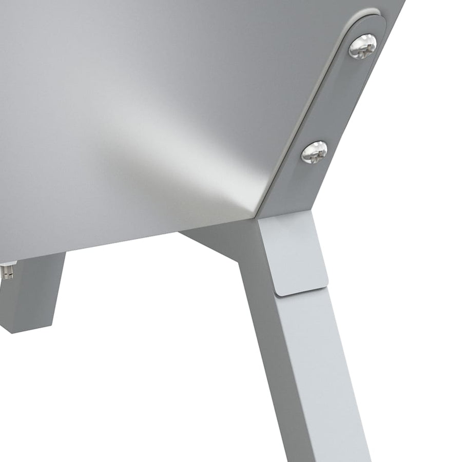 Barbecueplaat 118X42X30,5 Cm Roestvrij Staal Zilverkleurig 118 x 42 x 30.5 cm