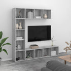 Tv-meubel set 180x30x180 cm grijs sonoma