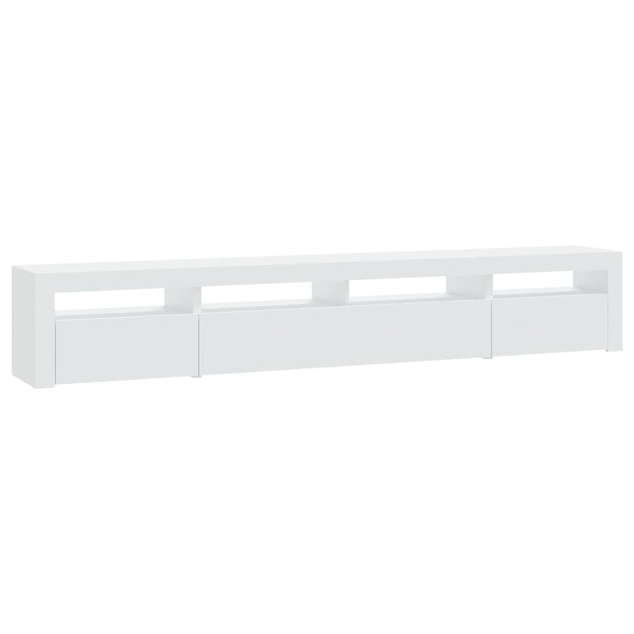 Tv-Meubel Met Led-Verlichting 240 x 35 x 40 cm Wit