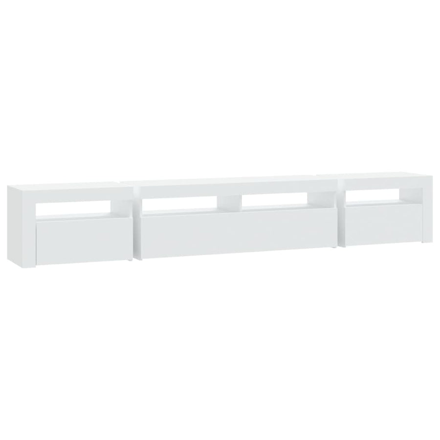 Tv-Meubel Met Led-Verlichting 240 x 35 x 40 cm Wit
