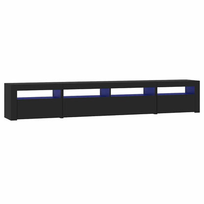Tv-meubel met LED-verlichting 240x35x40 cm zwart