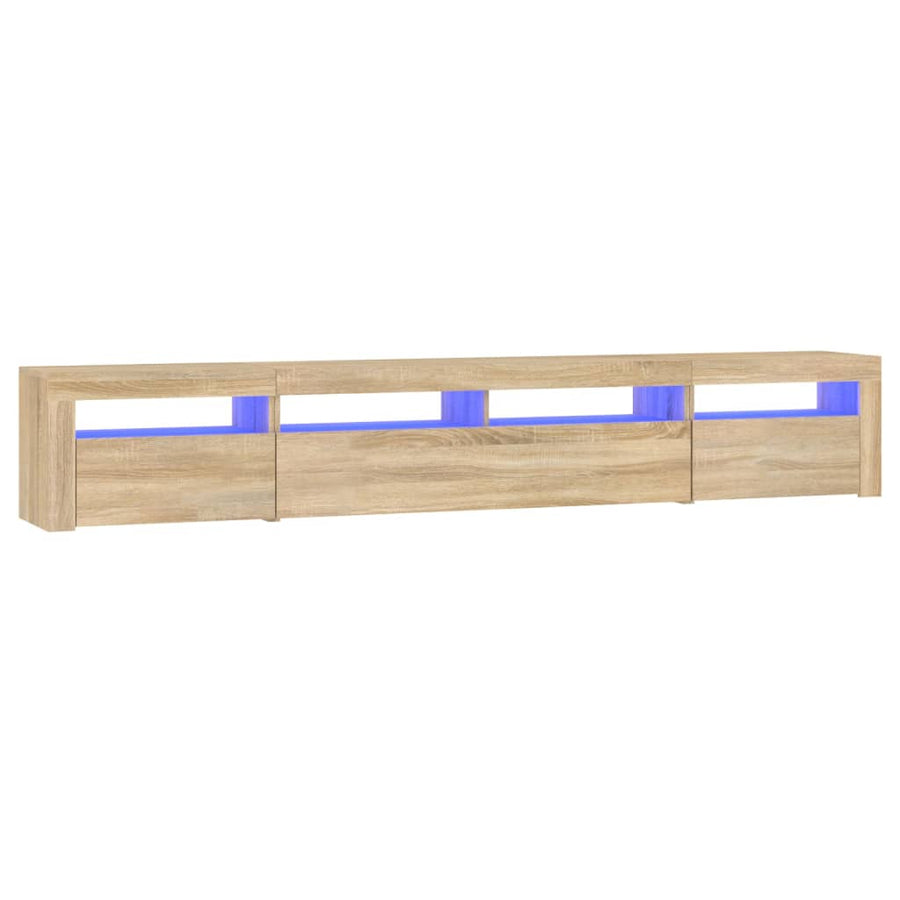 Tv-Meubel Met Led-Verlichting Kleurig 240 x 35 x 40 cm Sonoma eiken