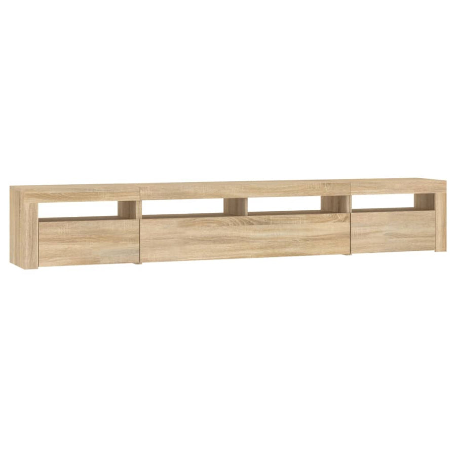 Tv-Meubel Met Led-Verlichting Kleurig 240 x 35 x 40 cm Sonoma eiken