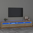 Tv-meubel 240x35x40 cm sonoma eiken LED