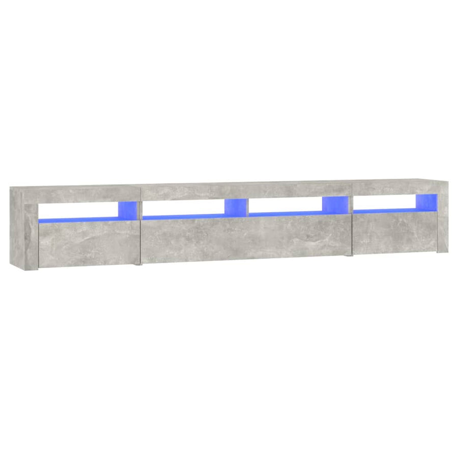 Tv-Meubel Met Led-Verlichting 240 x 35 x 40 cm Betongrijs