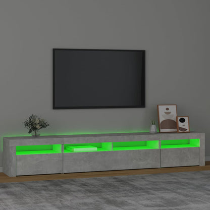 Tv-Meubel Met Led-Verlichting 240 x 35 x 40 cm Betongrijs