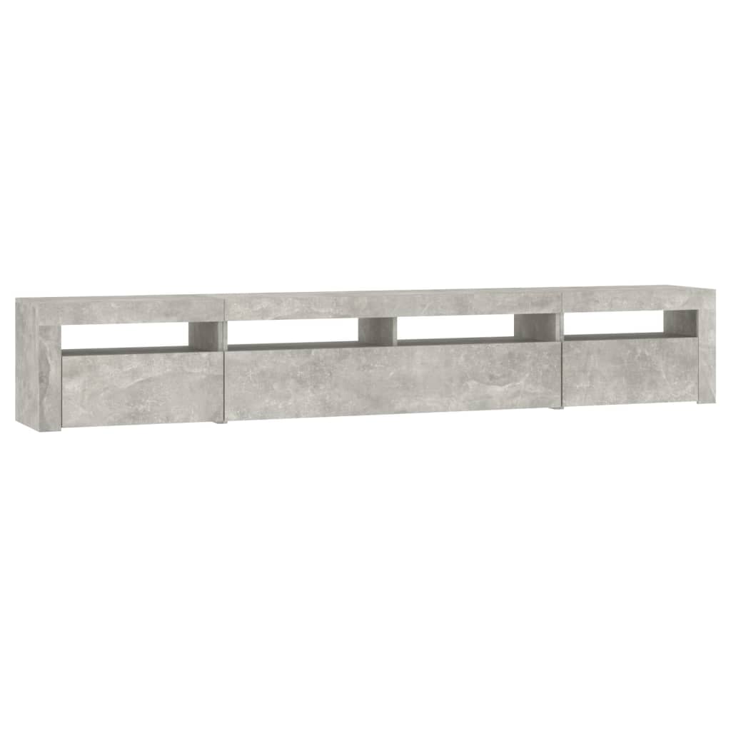 Tv-Meubel Met Led-Verlichting 240 x 35 x 40 cm Betongrijs