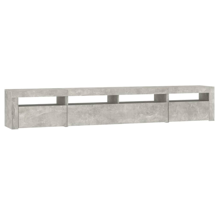 Tv-Meubel Met Led-Verlichting 240 x 35 x 40 cm Betongrijs