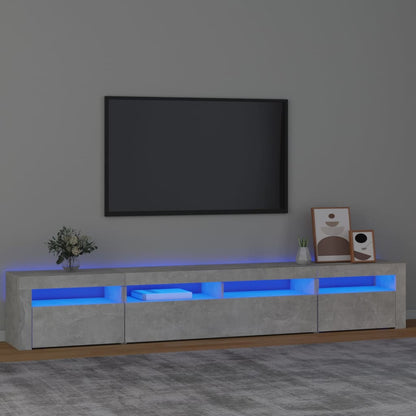 Tv-Meubel Met Led-Verlichting 240 x 35 x 40 cm Betongrijs