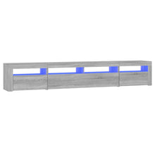 Tv-Meubel Met Led-Verlichting Eiken 240 x 35 x 40 cm Grijs sonoma