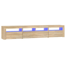 Tv-Meubel Met Led-Verlichting Kleurig 210 x 35 x 40 cm Sonoma eiken