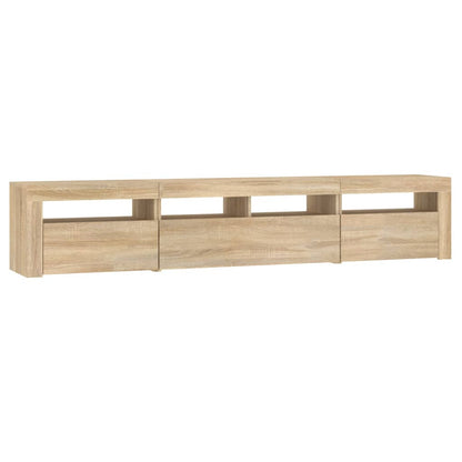 Tv-Meubel Met Led-Verlichting Kleurig 210 x 35 x 40 cm Sonoma eiken