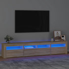 Tv-meubel 210x35x40 cm sonoma eiken LED