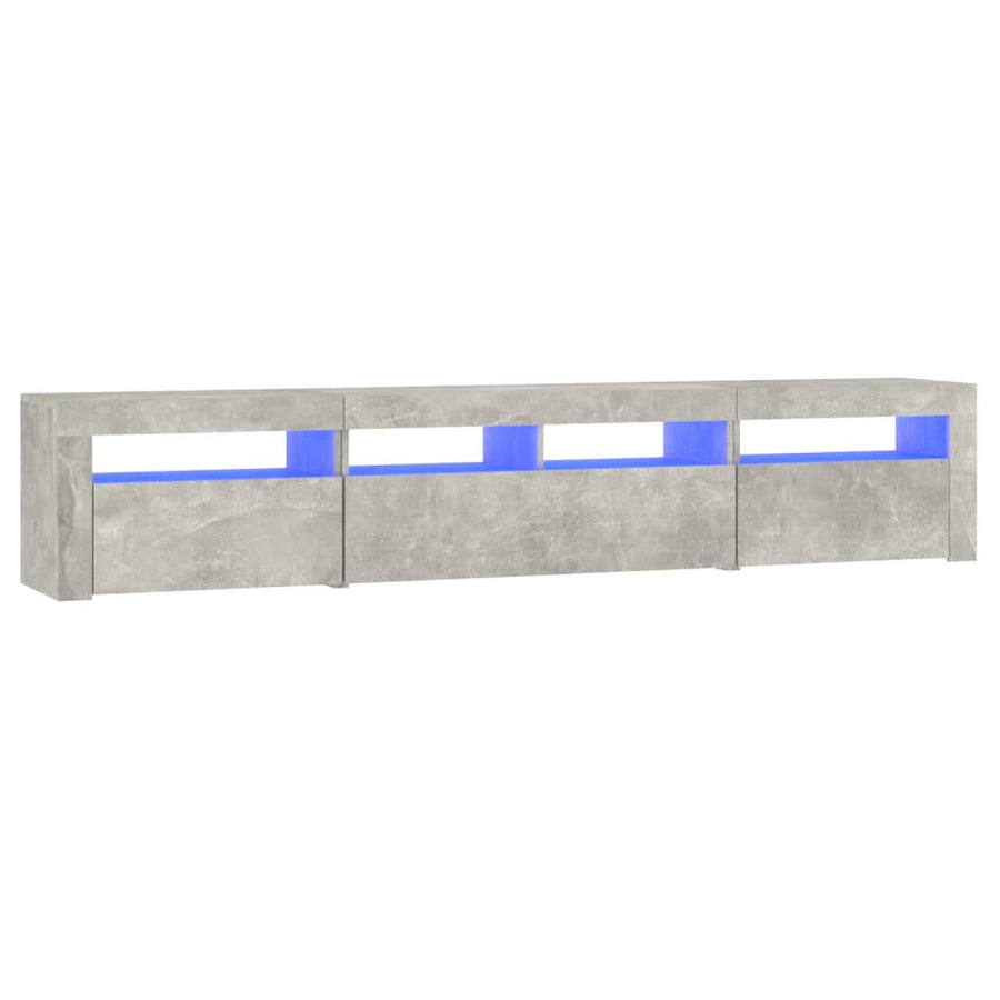 Tv-Meubel Met Led-Verlichting 210 x 35 x 40 cm Betongrijs
