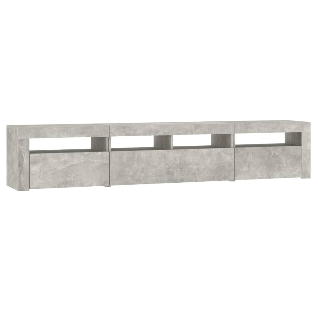 Tv-Meubel Met Led-Verlichting 210 x 35 x 40 cm Betongrijs