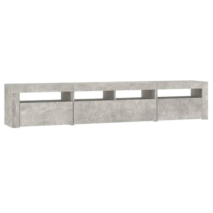 Tv-Meubel Met Led-Verlichting 210 x 35 x 40 cm Betongrijs