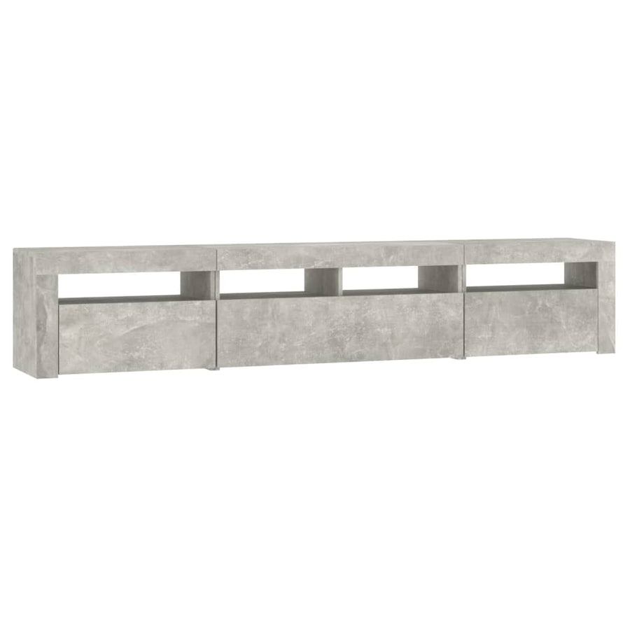 Tv-Meubel Met Led-Verlichting 210 x 35 x 40 cm Betongrijs