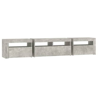 Tv-Meubel Met Led-Verlichting 210 x 35 x 40 cm Betongrijs