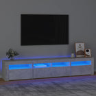 Tv-meubel 210x35x40 cm betongrijs LED