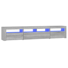 Tv-Meubel Met Led-Verlichting Eiken 210 x 35 x 40 cm Grijs sonoma