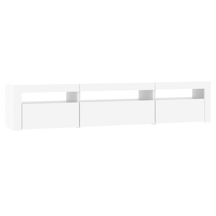 Tv-Meubel Met Led-Verlichting 195 x 35 x 40 cm Wit