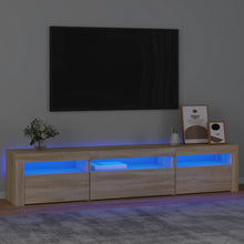 Tv-Meubel Met Led-Verlichting Kleurig 195 x 35 x 40 cm Sonoma eiken