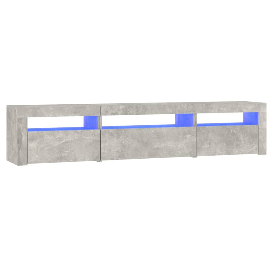 Tv-Meubel Met Led-Verlichting 195 x 35 x 40 cm Betongrijs