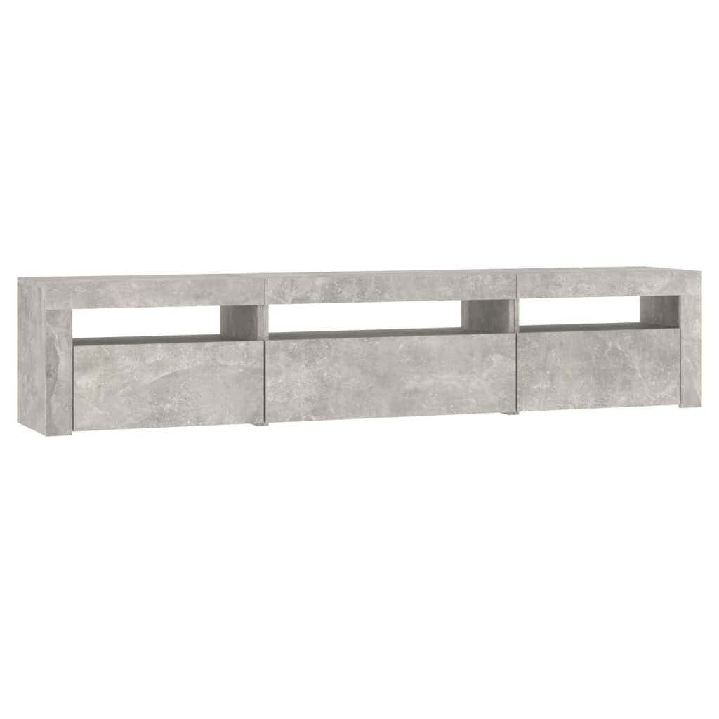 Tv-Meubel Met Led-Verlichting 195 x 35 x 40 cm Betongrijs