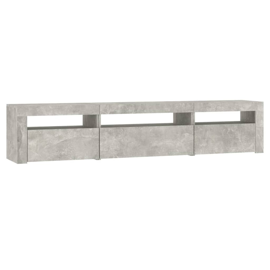 Tv-Meubel Met Led-Verlichting 195 x 35 x 40 cm Betongrijs