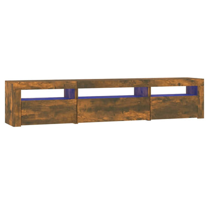 Tv-Meubel Met Led-Verlichting 195X35X40 Cm Gerookt Eikenkleurig 195 x 35 x 40 cm
