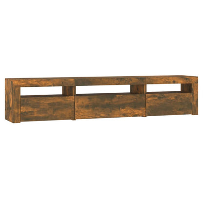 Tv-Meubel Met Led-Verlichting 195X35X40 Cm Gerookt Eikenkleurig 195 x 35 x 40 cm