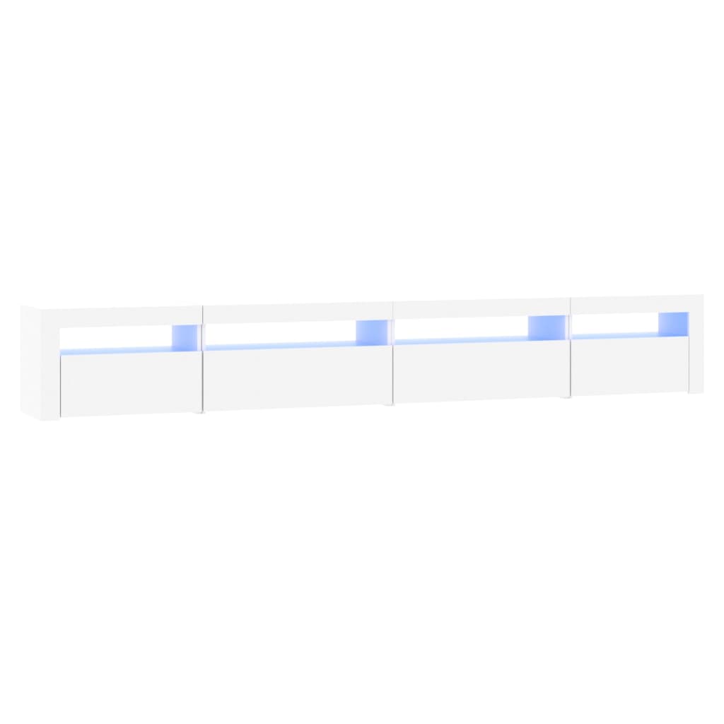 Tv-Meubel Met Led-Verlichting Wit