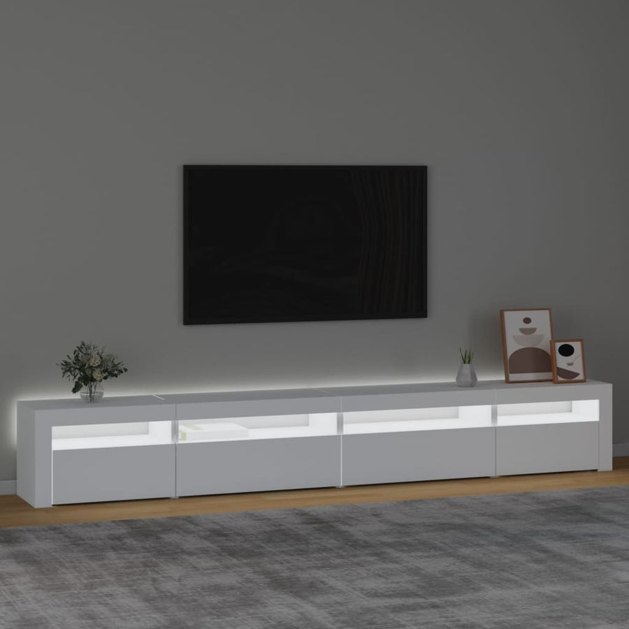Tv-Meubel Met Led-Verlichting Wit