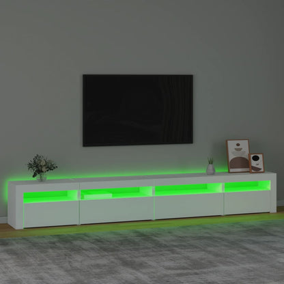 Tv-Meubel Met Led-Verlichting Wit