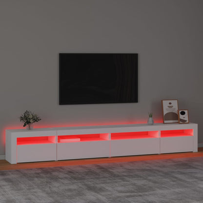 Tv-Meubel Met Led-Verlichting Wit