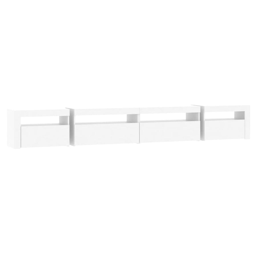 Tv-Meubel Met Led-Verlichting Wit