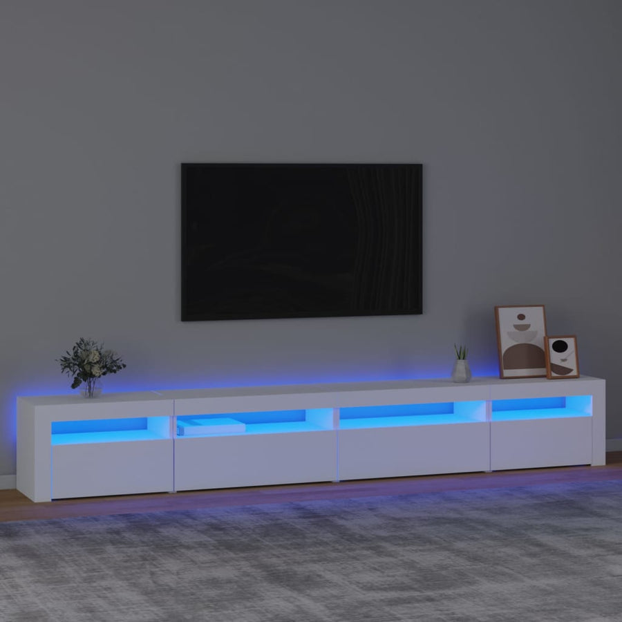 Tv-Meubel Met Led-Verlichting Wit